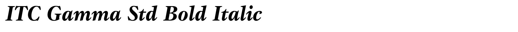 ITC Gamma Std Bold Italic image